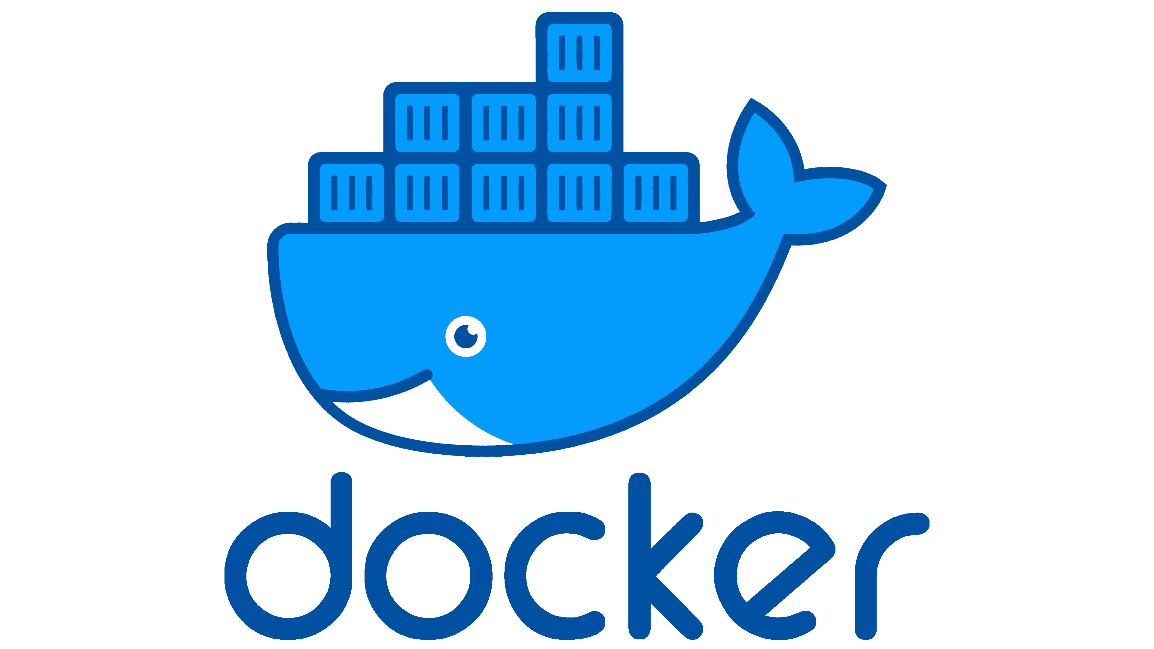The Docker logo, a whale with shipping containers on its back