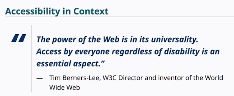 Accessibility in Context